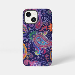 Funda Para iPhone 13 Mini Morado rosa de paisley