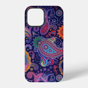 Funda Para iPhone 12 Morado rosa de paisley