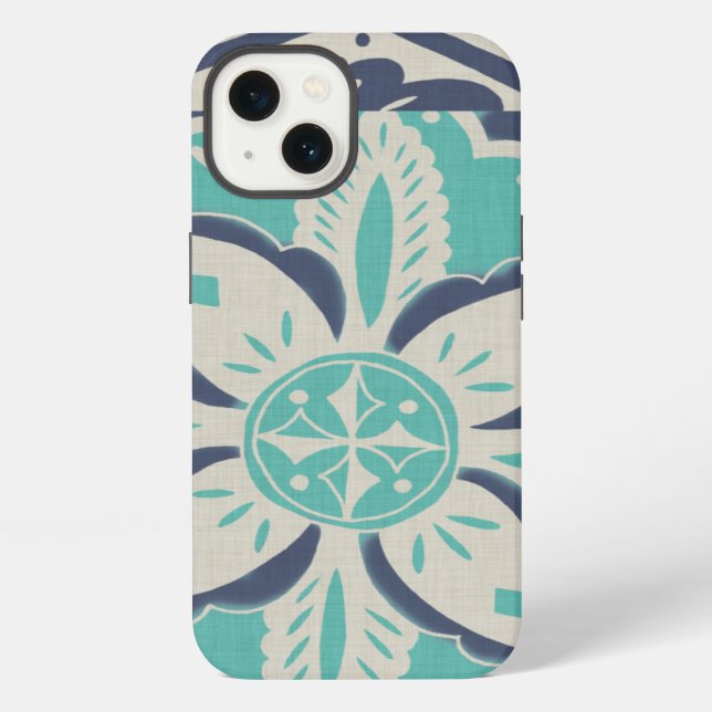 Funda Para iPhone Mosaico azul IV (Reverso )