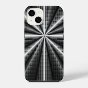 Funda Para iPhone 14 Mosaico de acero inoxidable oscuro