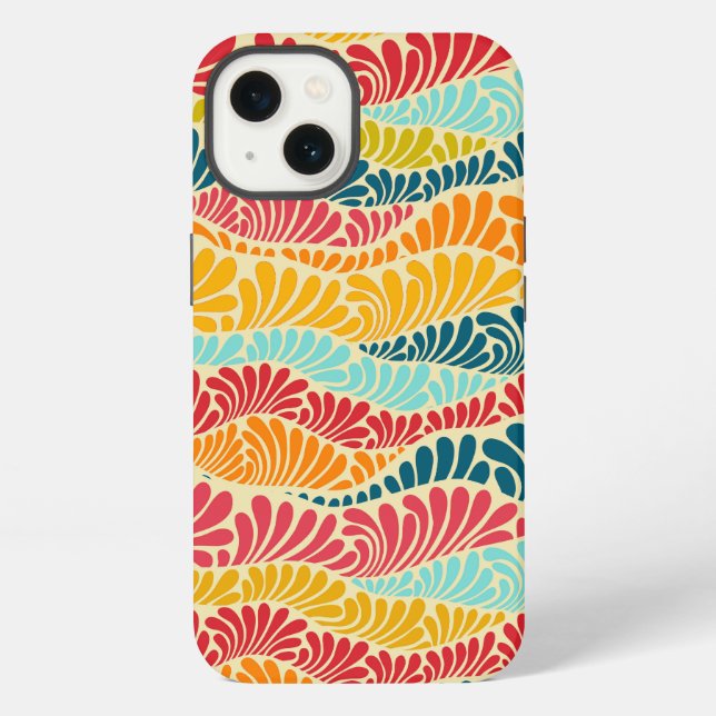 Funda Para iPhone Mosaico de Hojas (Reverso )