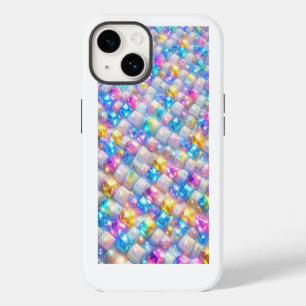 Funda Para iPhone 14 Mosaico de lujo de piedras preciosas brillantes y
