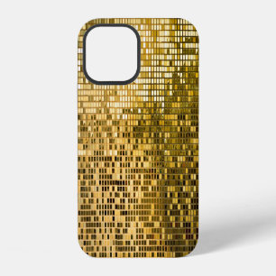 Funda Para iPhone 12 Mosaico de oro: textura de baldosas cuadradas.
