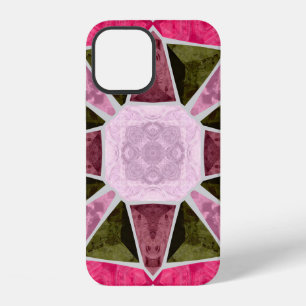 Funda Para iPhone 12 mosaico de vidrio coloreado, fondo cuadrado sin co