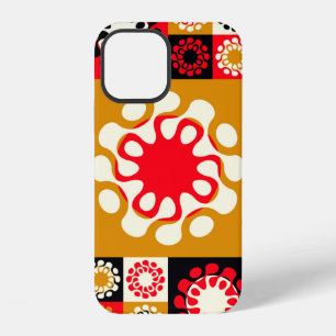 Funda Para iPhone 12 mosaico étnico de estilo asiático con flores estil