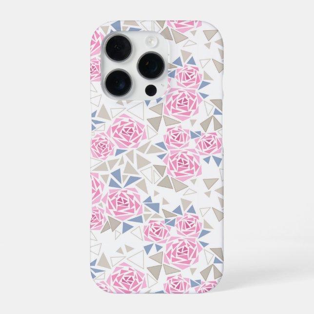 Funda Para iPhone Mosaico, flores (Reverso)