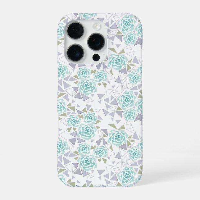 Funda Para iPhone Mosaico, flores (Reverso)