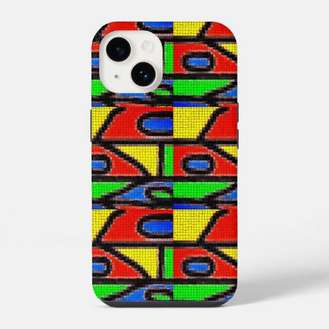 Funda Para iPhone Mosaico hecho a mano, pintura Barcelona Tilles (Reverso )