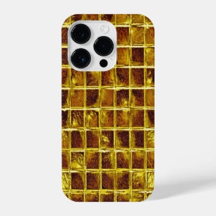 Funda Para iPhone 14 Pro Mosaicos de oro Elegante lujo moderno