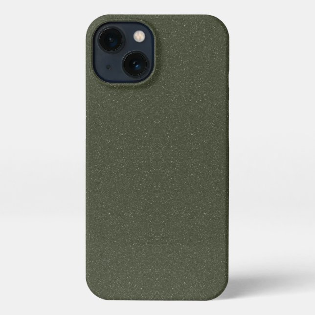 Funda Para iPhone Moss Green Speckle iPhone 13 Funda - Personalizabl (Reverso )