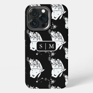Funda Para iPhone 13 Pro Moth Butterfly patrón Funda-Mate iPhone Estuche