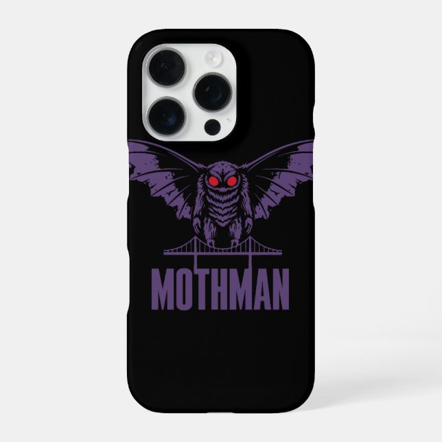 Funda Para iPhone Mothman, purpura (Reverso)