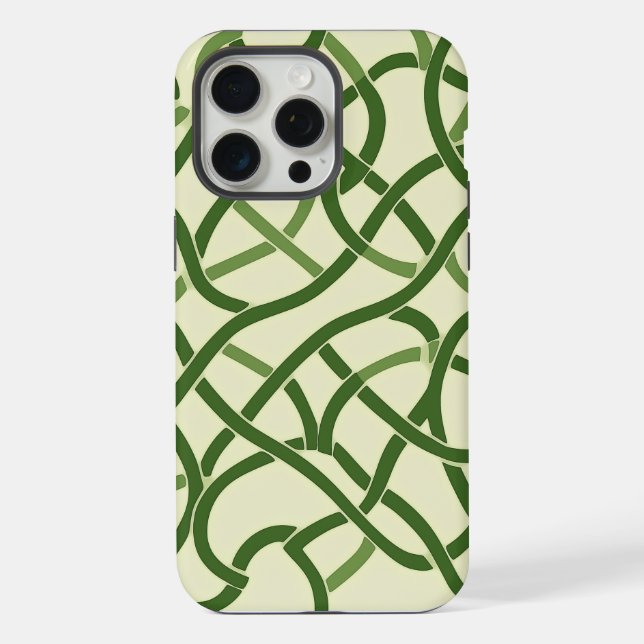 Funda Para iPhone ☘️ Motif Celtique Vert en Entrelacs 🍀 (Reverso )