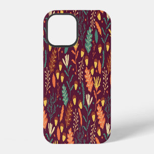 Funda Para iPhone 12 Motif de cosecha de Naranja rojo de otoño