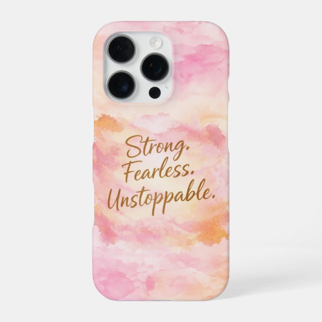 Funda Para iPhone Motivación Femenina Chic Rosa (Reverso)