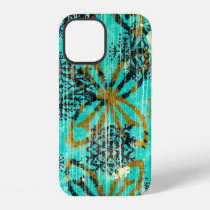 Funda Para iPhone 12 Motivo de alfombra étnica tribal grungy continuo.