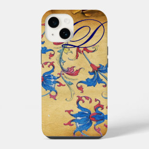 FUNDA PARA iPhone 14 MOTIVOS FLORALES FLORENTINOS ANTIGUOS MONOGRAMA