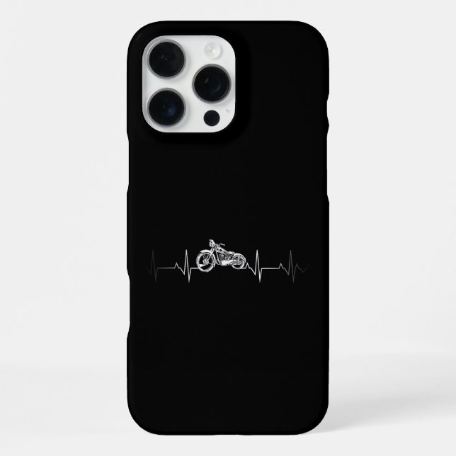 Funda Para iPhone Motocicleta Heartbeat T-Shirt - Me encanta mi moto (Reverso )