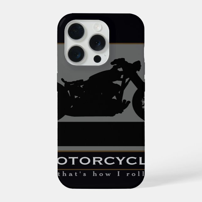Funda Para iPhone Motocicleta negra (Reverso )