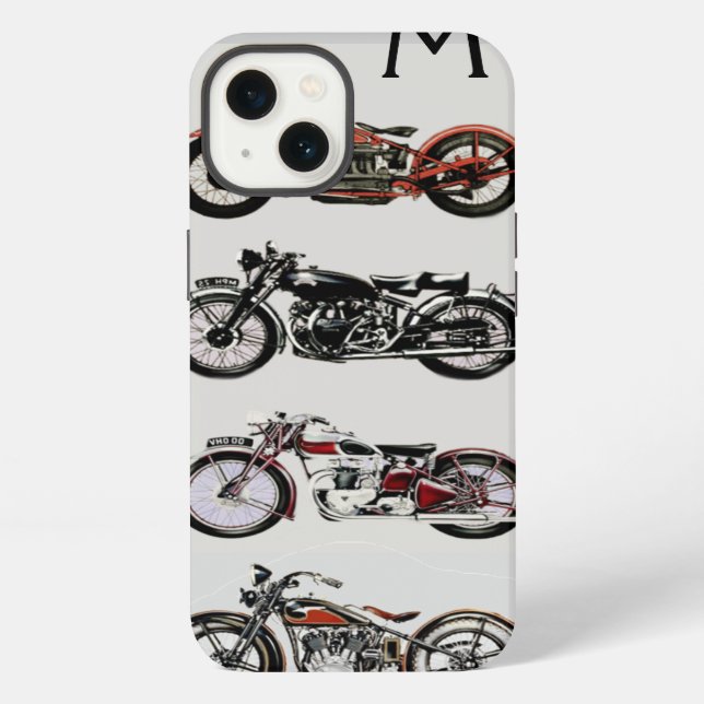 FUNDA PARA iPhone MOTOCICLETAS DE VINTAJE MONOGRAM (Reverso )