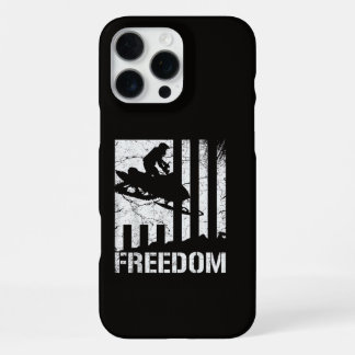 Funda Para iPhone 16 Pro Max Motonieve Motonieve Libertad Bandera
