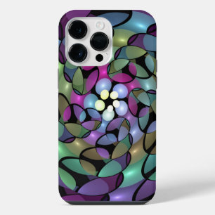 Funda Para iPhone 14 Pro Max Movimientos coloridos Resumen Arte Fractal Trippy