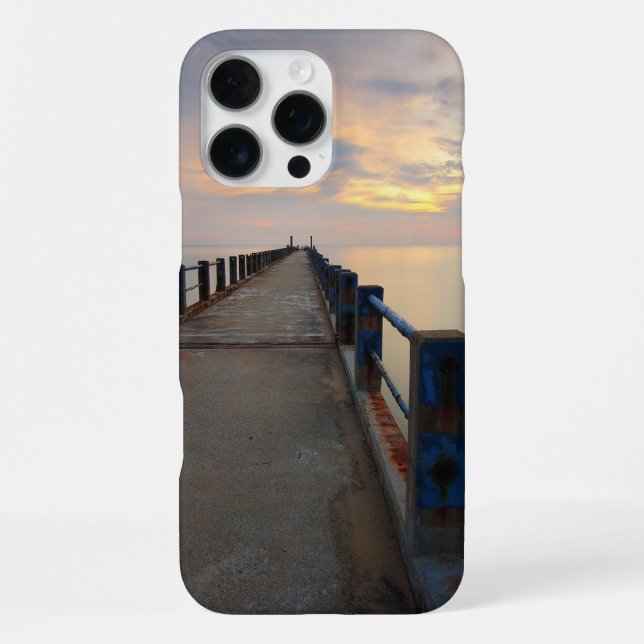 Funda Para iPhone Muelle al amanecer (Reverso )