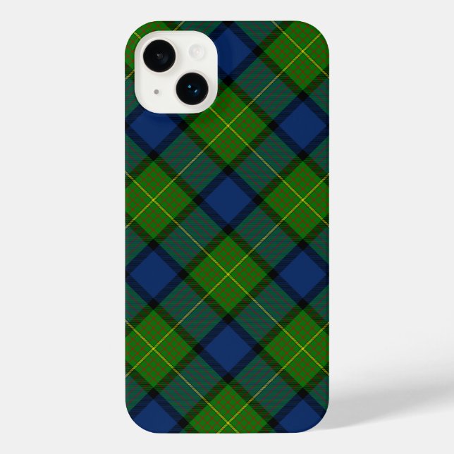 Funda Para iPhone Muir Moore tartan color azul (Reverso )