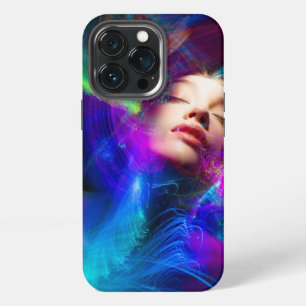 Funda Para iPhone 13 Pro Mujer-cara-luz-pintura-luz