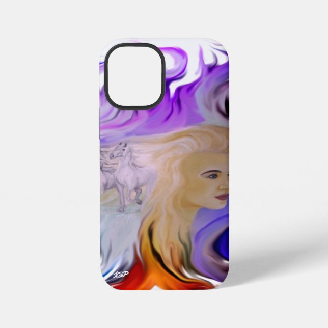 Funda Para iPhone Mujer con caballo (Reverso )
