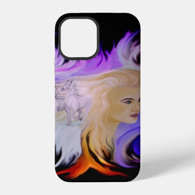 Funda Para iPhone Mujer con caballo (Reverso )