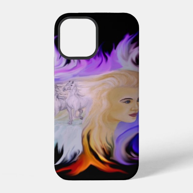 Funda Para iPhone Mujer con caballo (Reverso )