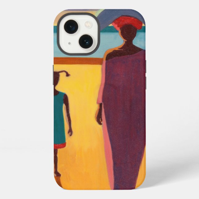 Funda Para iPhone Mujer con los pescados (Reverso )