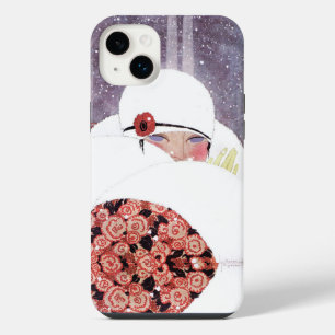 FUNDA PARA iPhone 14 PLUS MUJER EN LA NIEVE, MODA DE BELLEZA DE INVIERNO