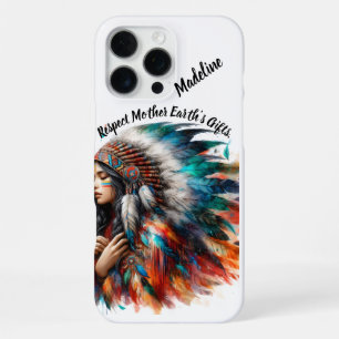 Funda Para iPhone 16 Pro Max Mujer india nativa se mantiene orgullosa