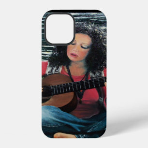 Funda Para iPhone 12 Mujer Jugando Música Con Guitarra Acústica