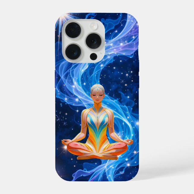 Funda Para iPhone Mujer meditativa con energía flotante (Reverso )
