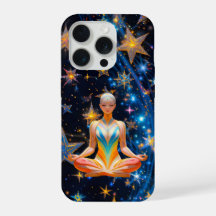 Mujer meditativa - Diseño de galaxia mística