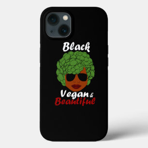 Mujer Negra Afro Vegana Vegetariana Brócoli Pelo