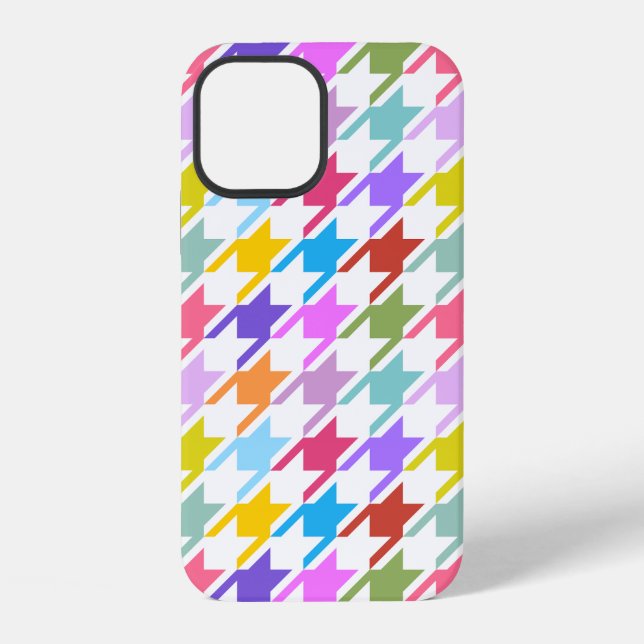 Funda Para iPhone Multicolor inalámbrico + Gran patrón blanco (Reverso )