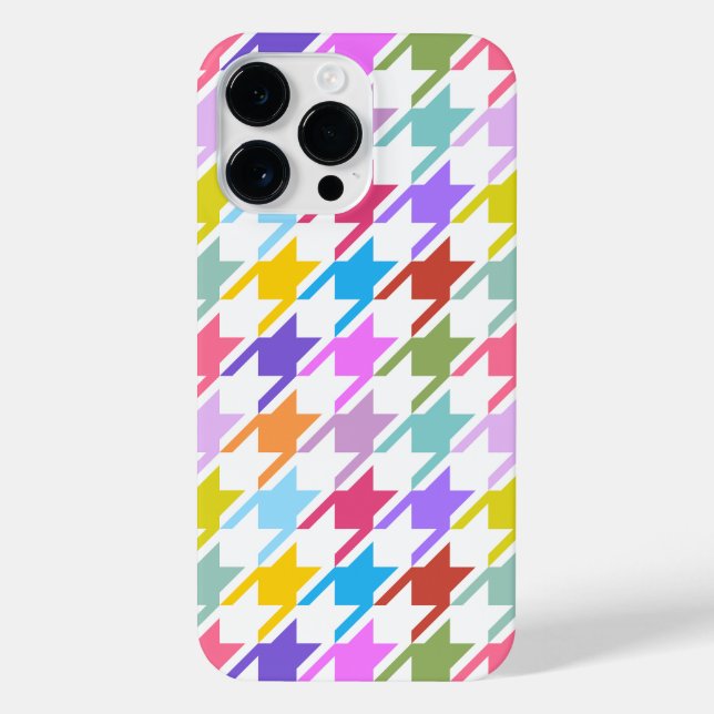 Funda Para iPhone Multicolor inalámbrico + Gran patrón blanco (Reverso)