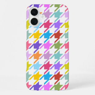 Funda Para iPhone 16 Plus Multicolor inalámbrico + Gran patrón blanco