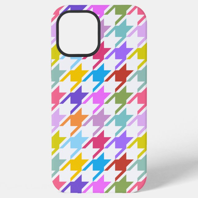Funda Para iPhone Multicolor inalámbrico + Gran patrón blanco (Reverso )