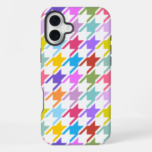 Funda Para iPhone 16 Plus Multicolor inalámbrico + Gran patrón blanco