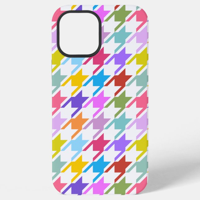 Funda Para iPhone Multicolor inalámbrico + Gran patrón blanco (Reverso )