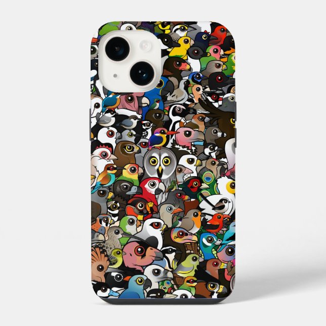 Funda Para iPhone Multitud Birdorable (Reverso )