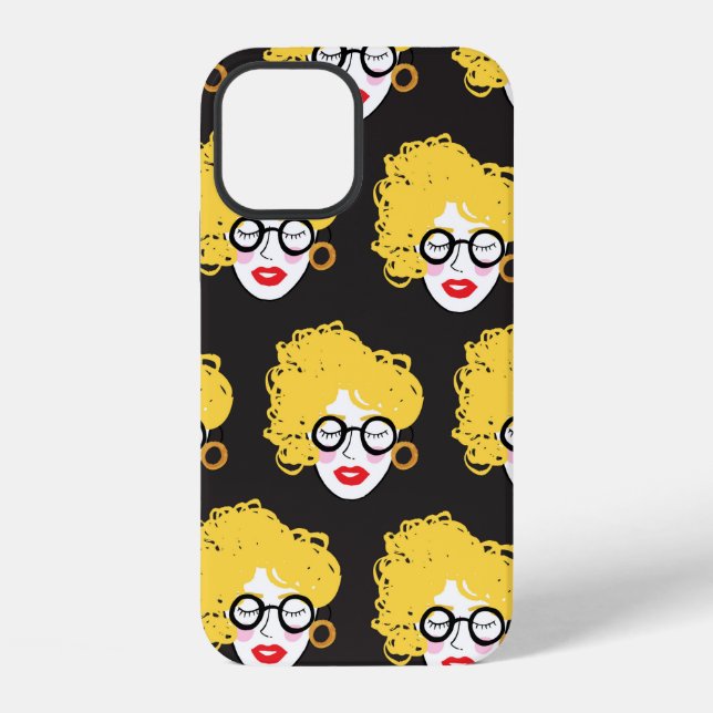 Funda Para iPhone Multitud de gente divertida, fondo lindo (Reverso )