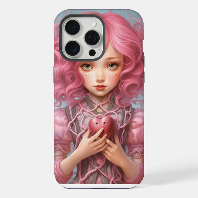 Funda Para iPhone Muñeca BerryPunk Estampado de Corazón Rosa (Reverso )