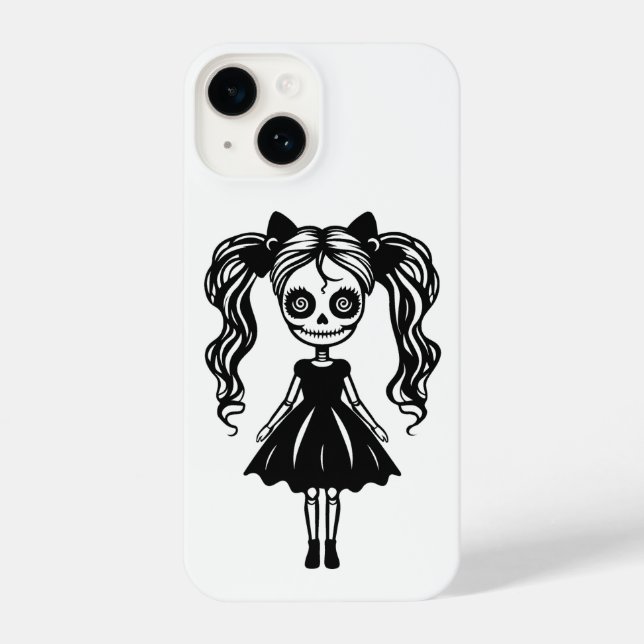 Funda Para iPhone Muñeca Chica espeluznante (Reverso )