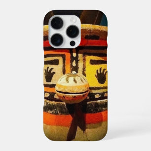 Funda Para iPhone 16 Pro Muñeca Kachina Cara de Madera Tallada Foto Atrevid